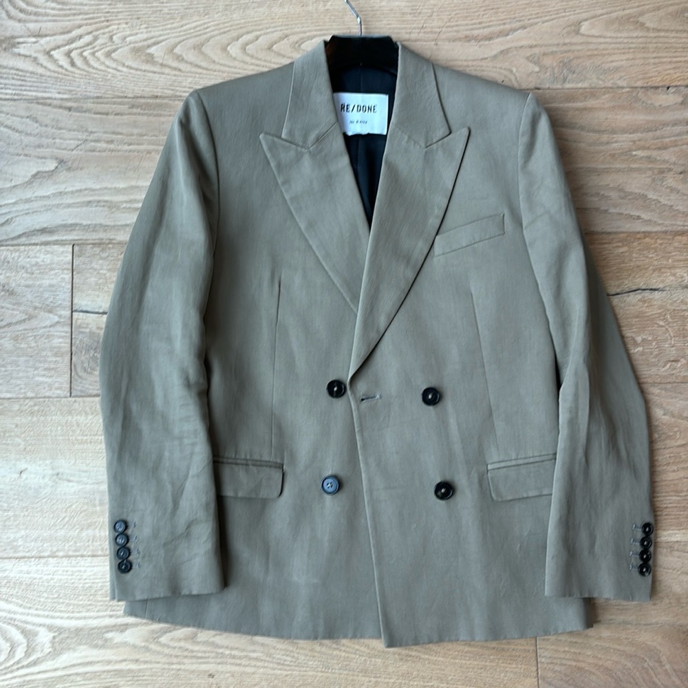 Redone sage blazer, size M.